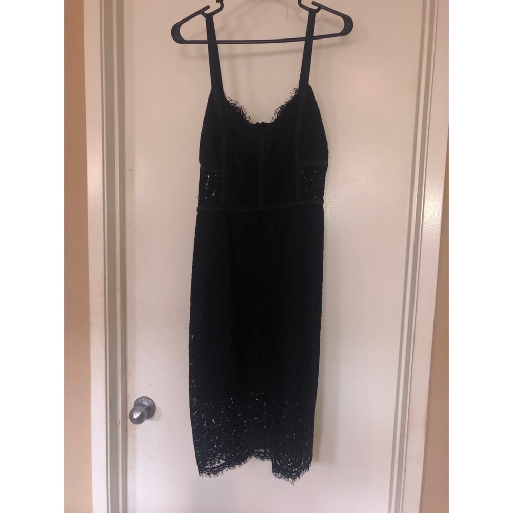 Black Lace Midi Dress